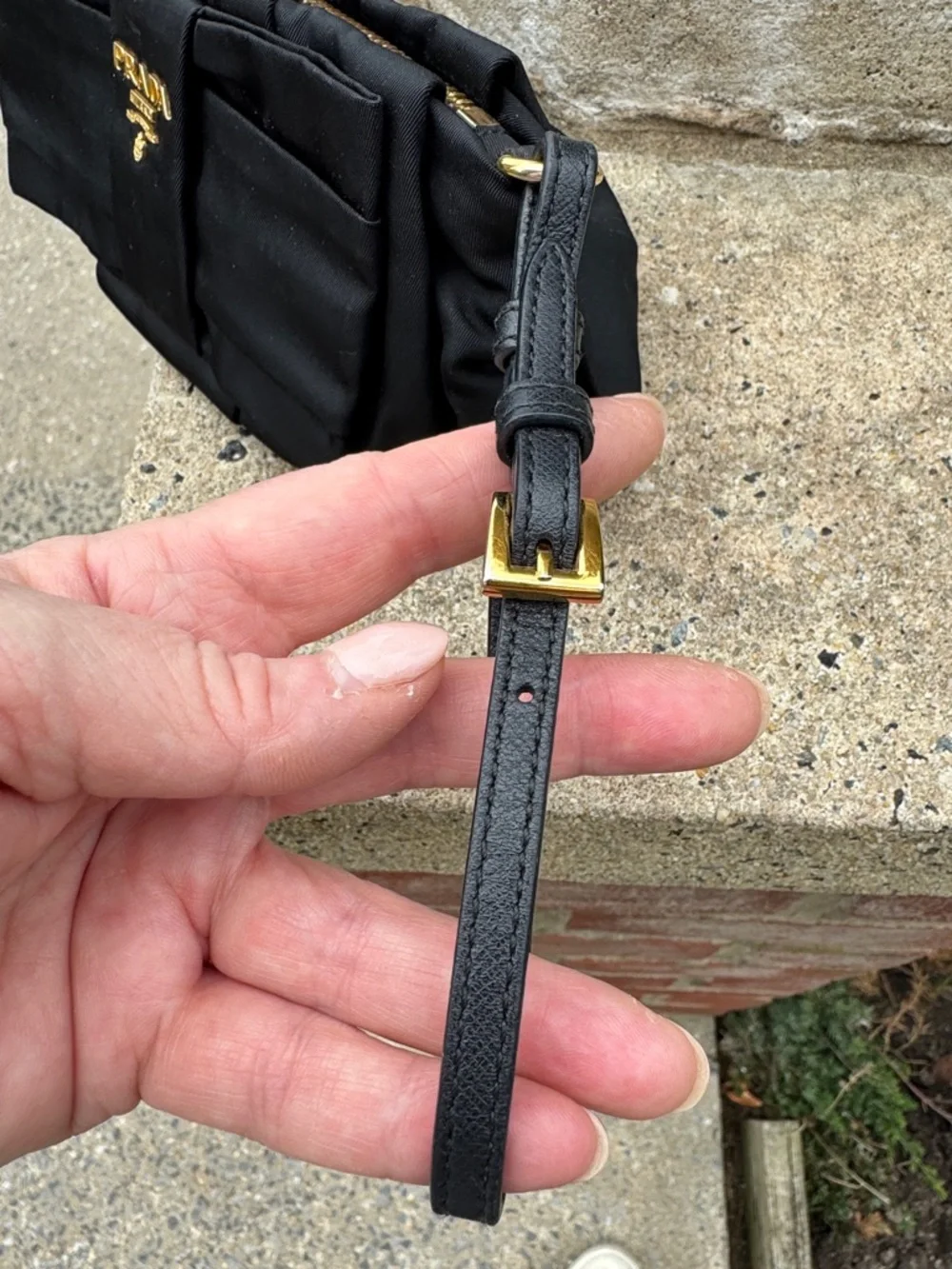 Prada Tessuto Nylon Bow Wristlet featuring a bow accent and gold tone hardware - Picture 8 of 16